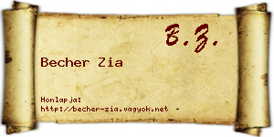 Becher Zia névjegykártya
